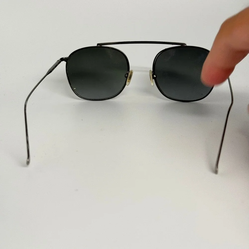 SEE 6857‎ Sunglasses Made in Italy Metal Double Bridge Gunmetal 52-21-140 C102